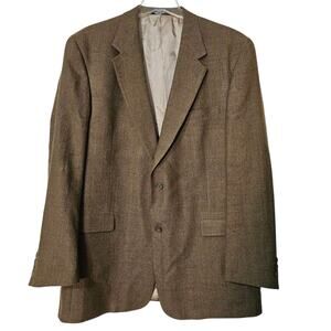 Vintage Austin Reed Blazer Sports Coat Wool Herringbone Fall Colors Size 46L